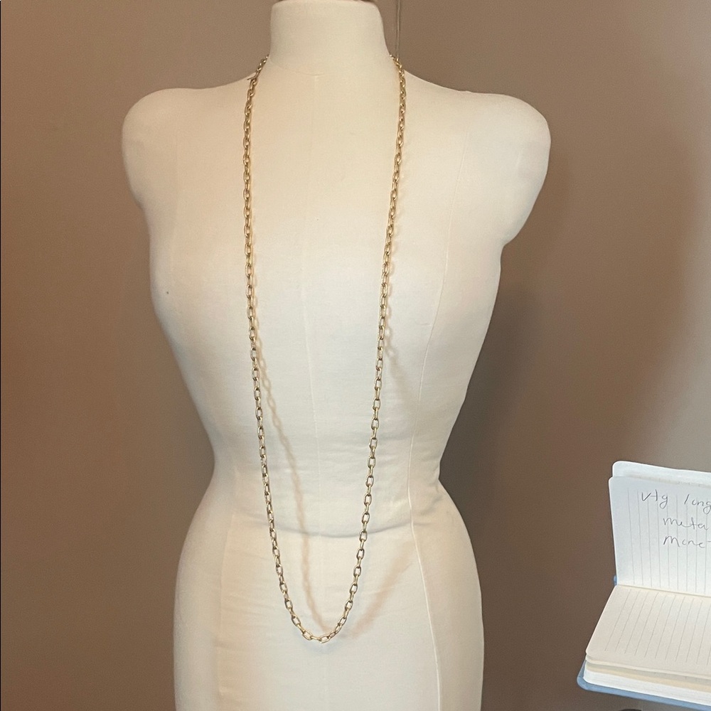 Monet Long Gold Necklace
